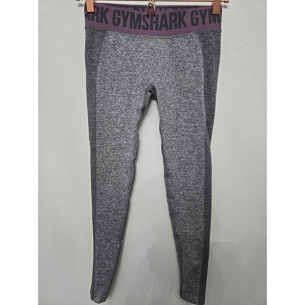 Gymshark compression leggings women's small Purple gray Logo active gym training